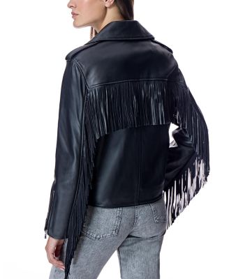 Women's Moto Jacket With Fringes