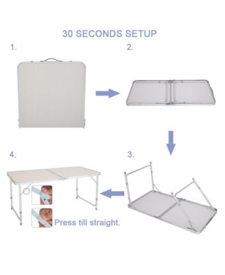 Portable Multipurpose Folding Table in White – Versatile and Convenient Table for Indoor and Outdoor Use, Ideal for Events and Everyday Activities