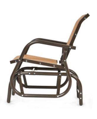 Outdoor Single Swing Glider Rocking Chair with Armrest