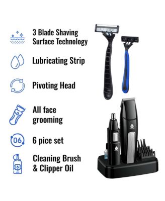 Mario Lopez Ultimate Grooming Set – 10-Piece Hair, Beard & Body Grooming Kit + Disposable Razors
