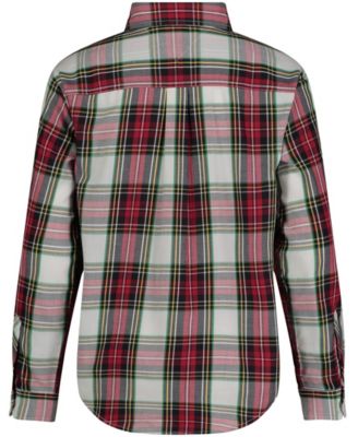 Toddler and Little Boys Picture Perfect Tartan Yarn Dyed Shirt