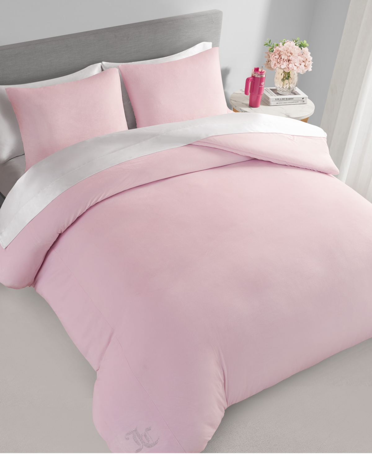 Juicy Couture Velour 2-pc. Comforter Set, Twin/twin Xl In Pink Marshmallow
