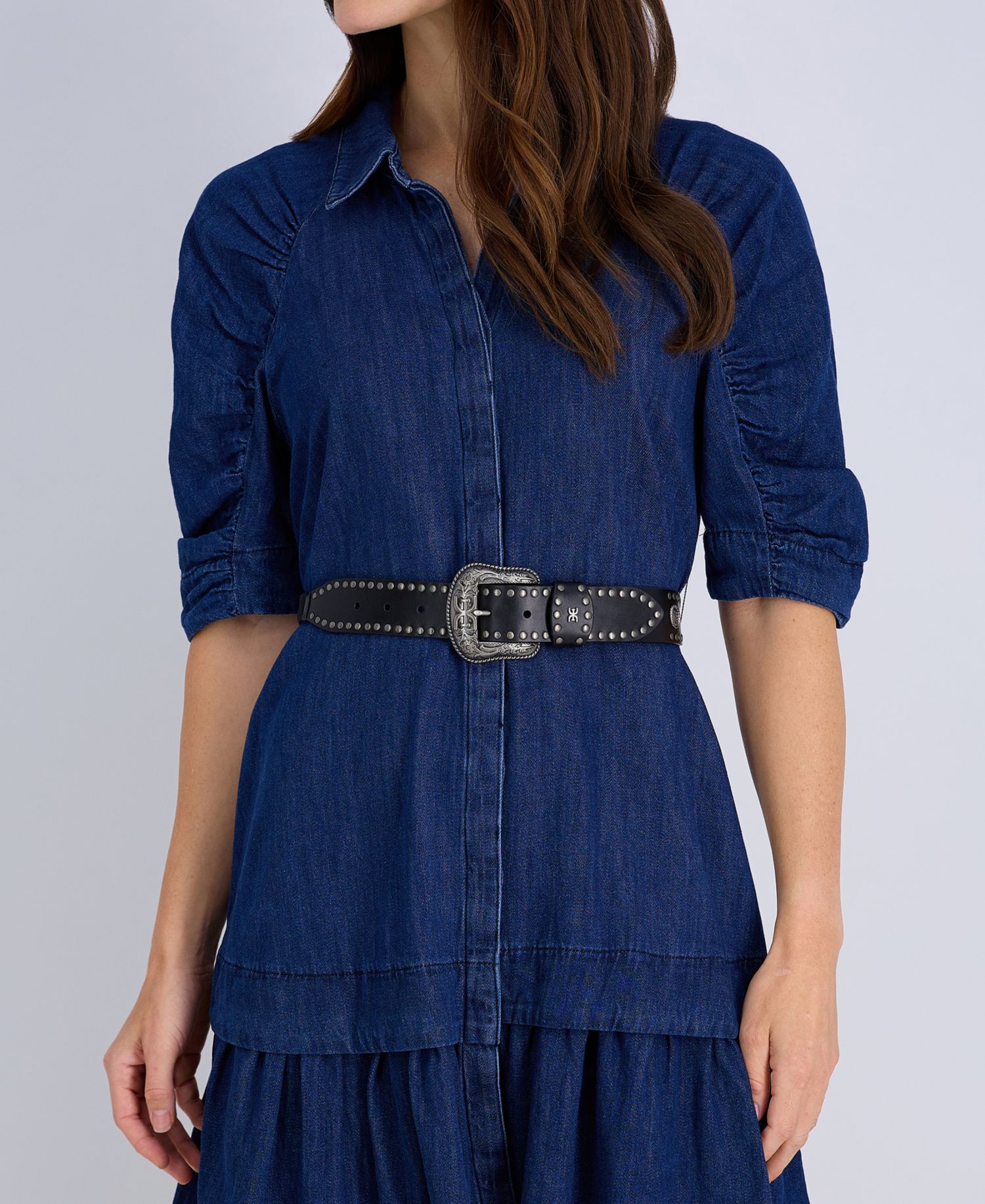 Women's Western Concho Scalloped Belt