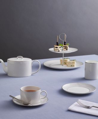 Gio Platinum Cake Stand, 2 Tier