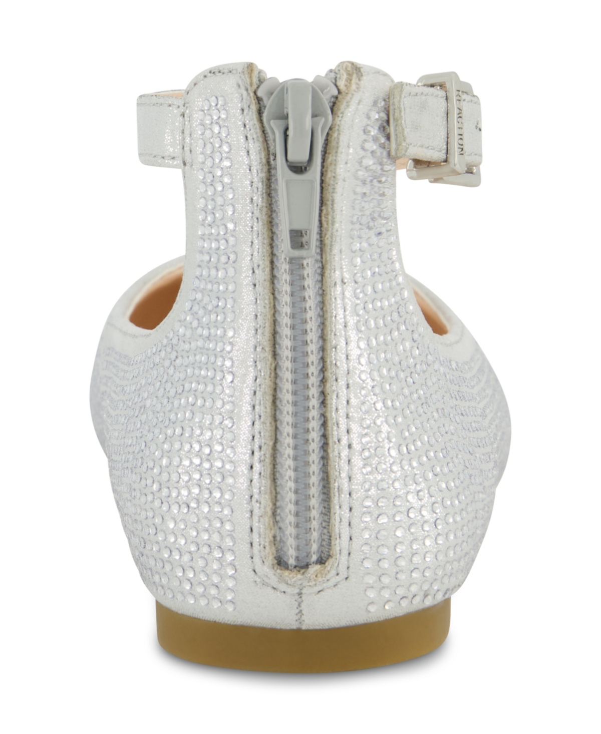 KENNETH COLE NEW YORK KENNETH COLE LITTLE GIRLS DAISY ETHEL SILVER BALLET FLAT 