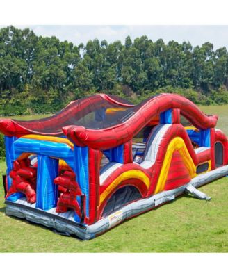 Shadow Obstacle Course Bounce House Inflatable for Kids and Adults with Blower, Commercial Grade, Pop Ups, Outdoor Indoor, Rental Quality - (Piece 1)