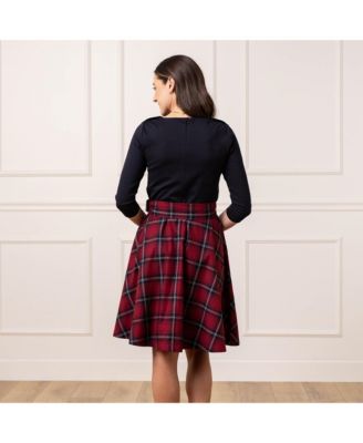 Women's Long Sleeve French Skater Dress