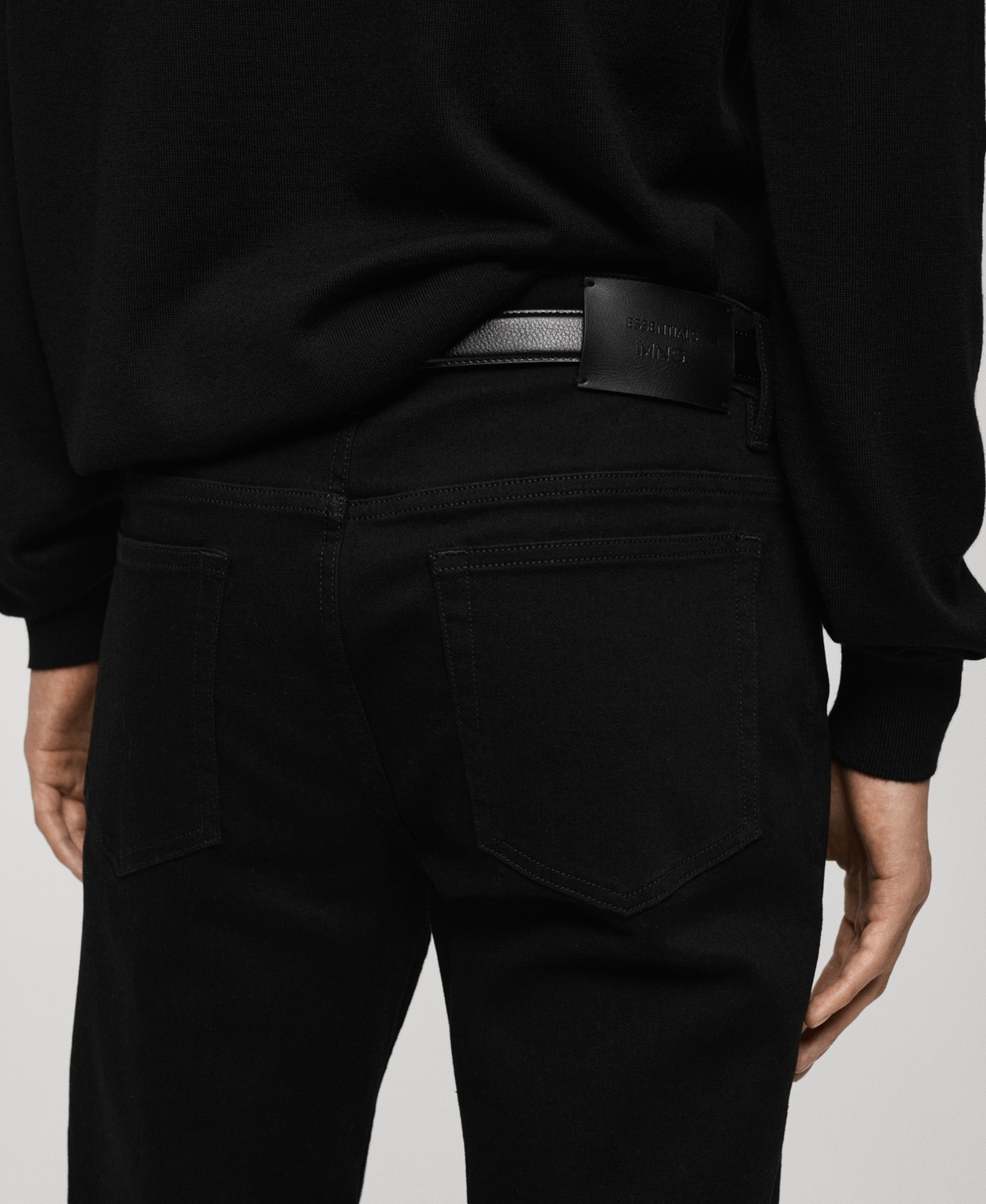 Mango Men's Ultra Soft Touch Patrick Jeans In Black Denim