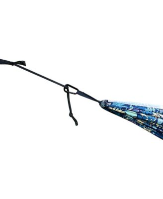 Portable Camping Hammock Cloth, Two Person Blue Leaf Print