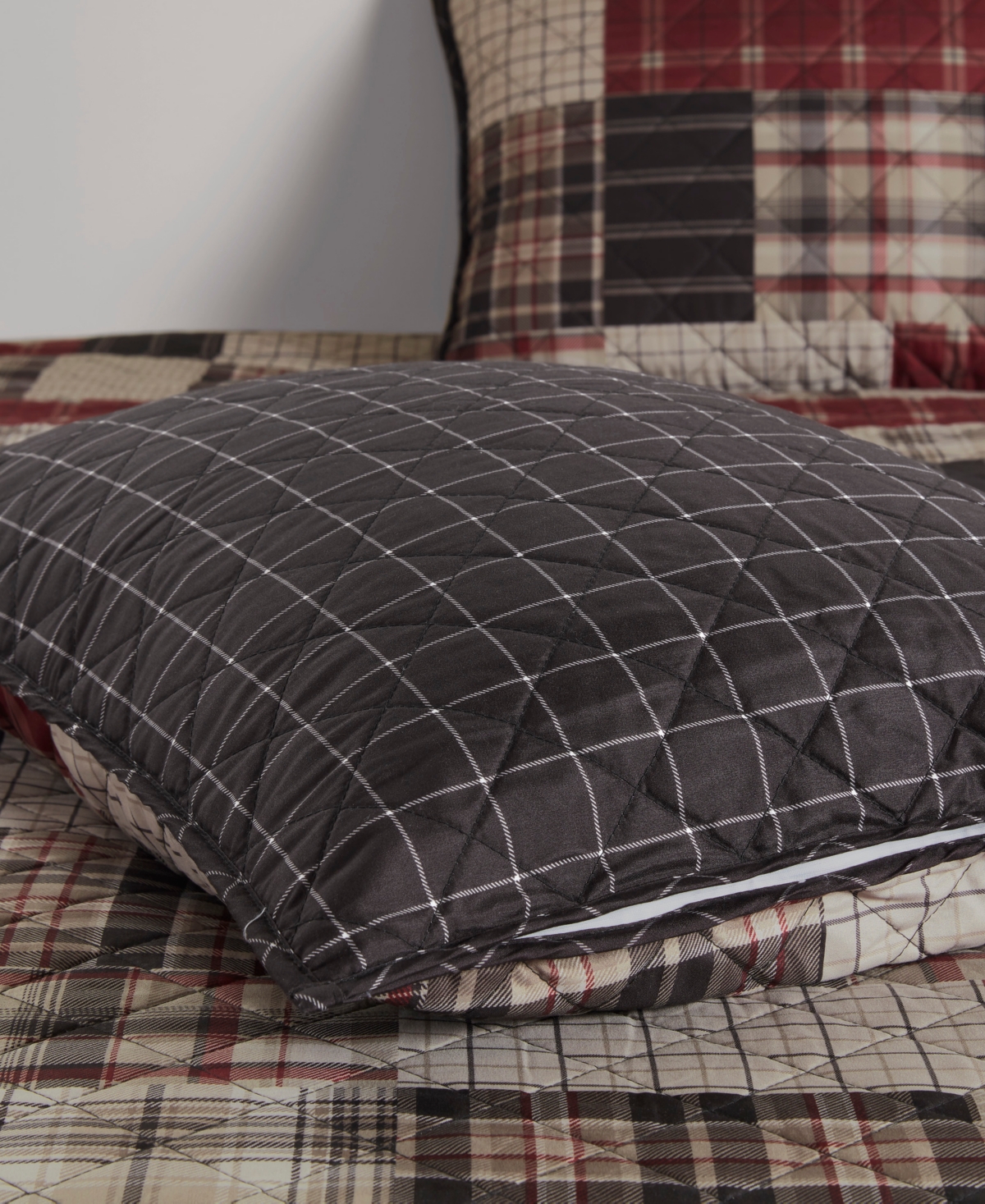 Madison Park Timber Reversible 3-pc. Quilt Set, Full/queen In Red,black