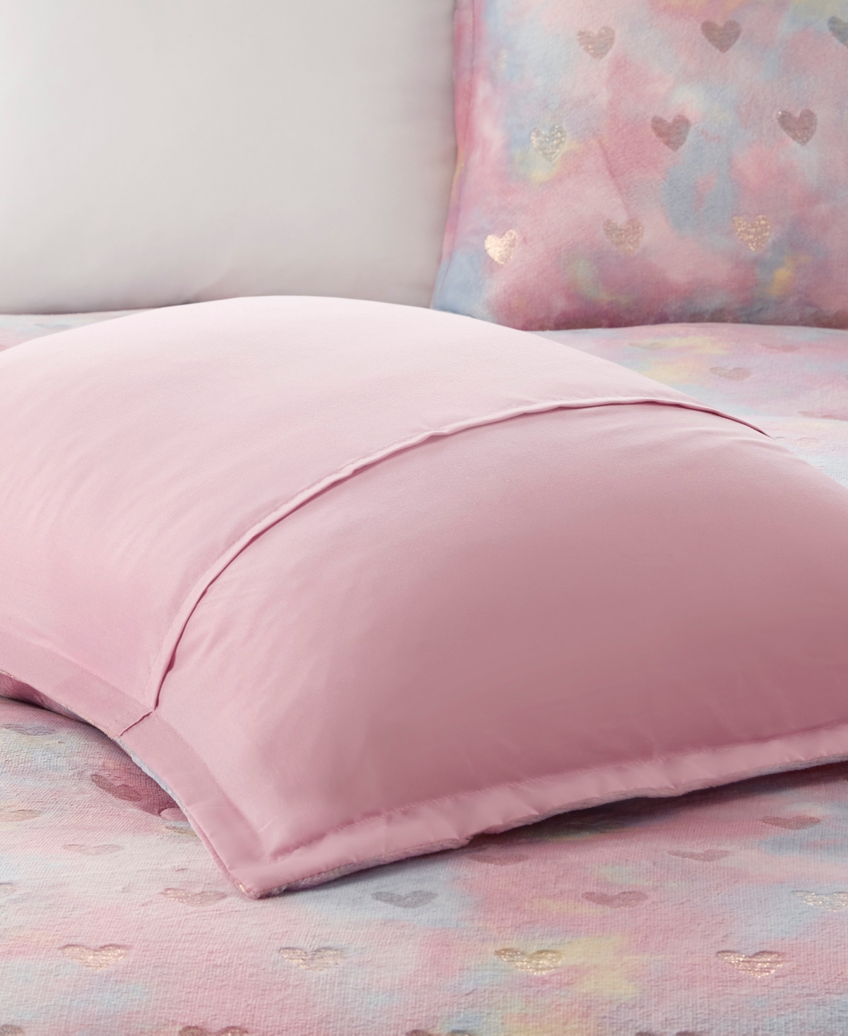 Intelligent Design Rosalie Metallic Heart 3-pc. Comforter Set, Twin/twin Xl In Pink