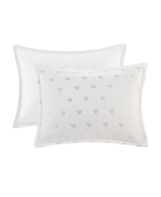 Rosalie Metallic Heart 4-Pc. Comforter Set, Full/Queen