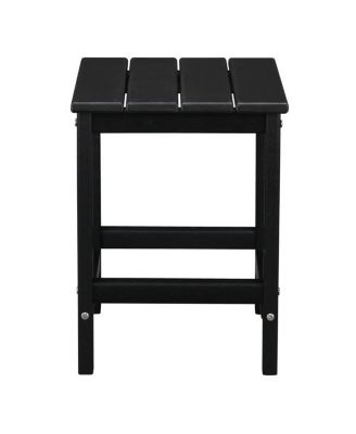 Single Layer Square Outdoor Side Table in HDPE for Garden and Balcony