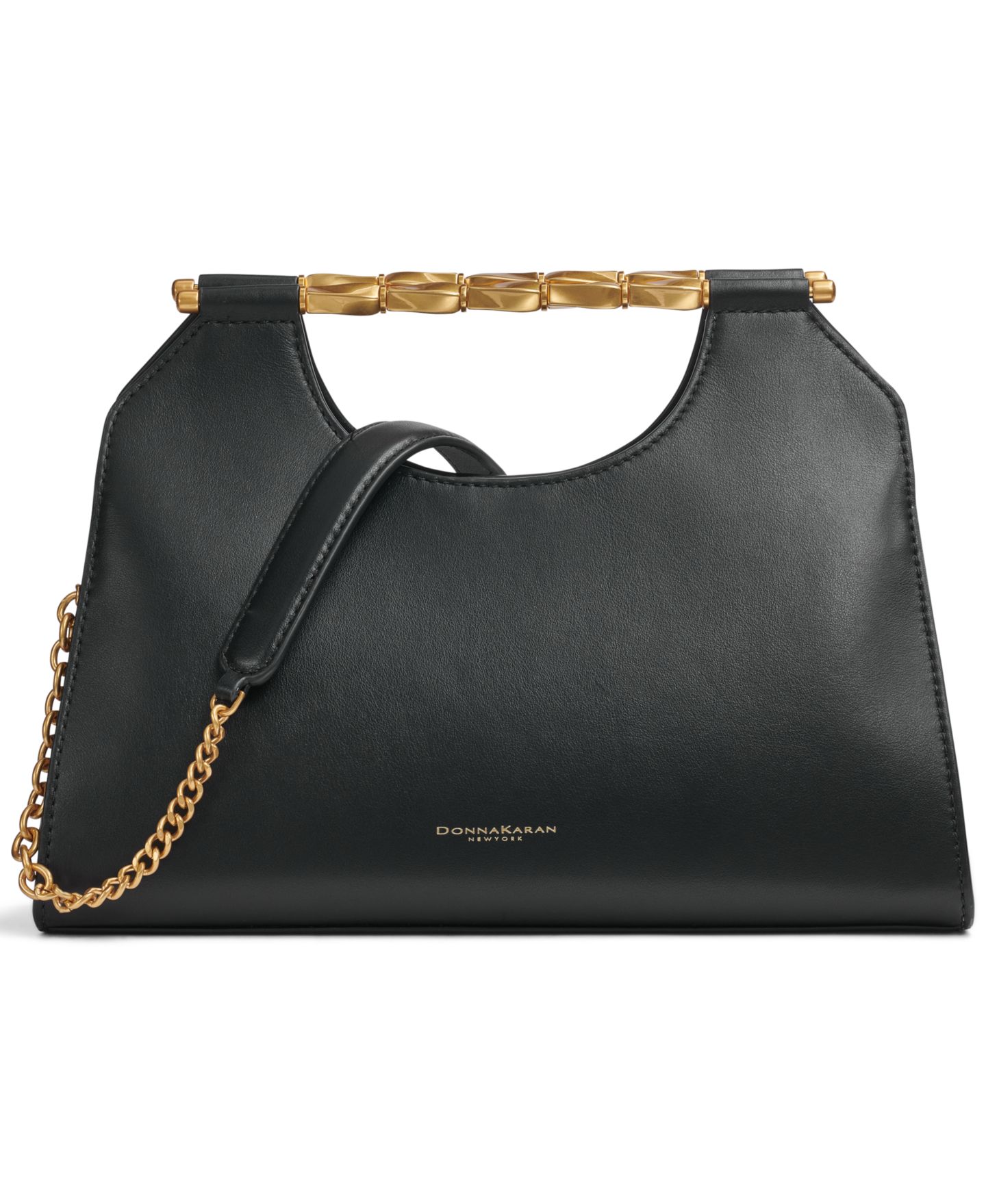 Женский клатч Donna Karan New York Commack Triple Compartment Clutch, цвет: Чёрный / Золотой — фото 1