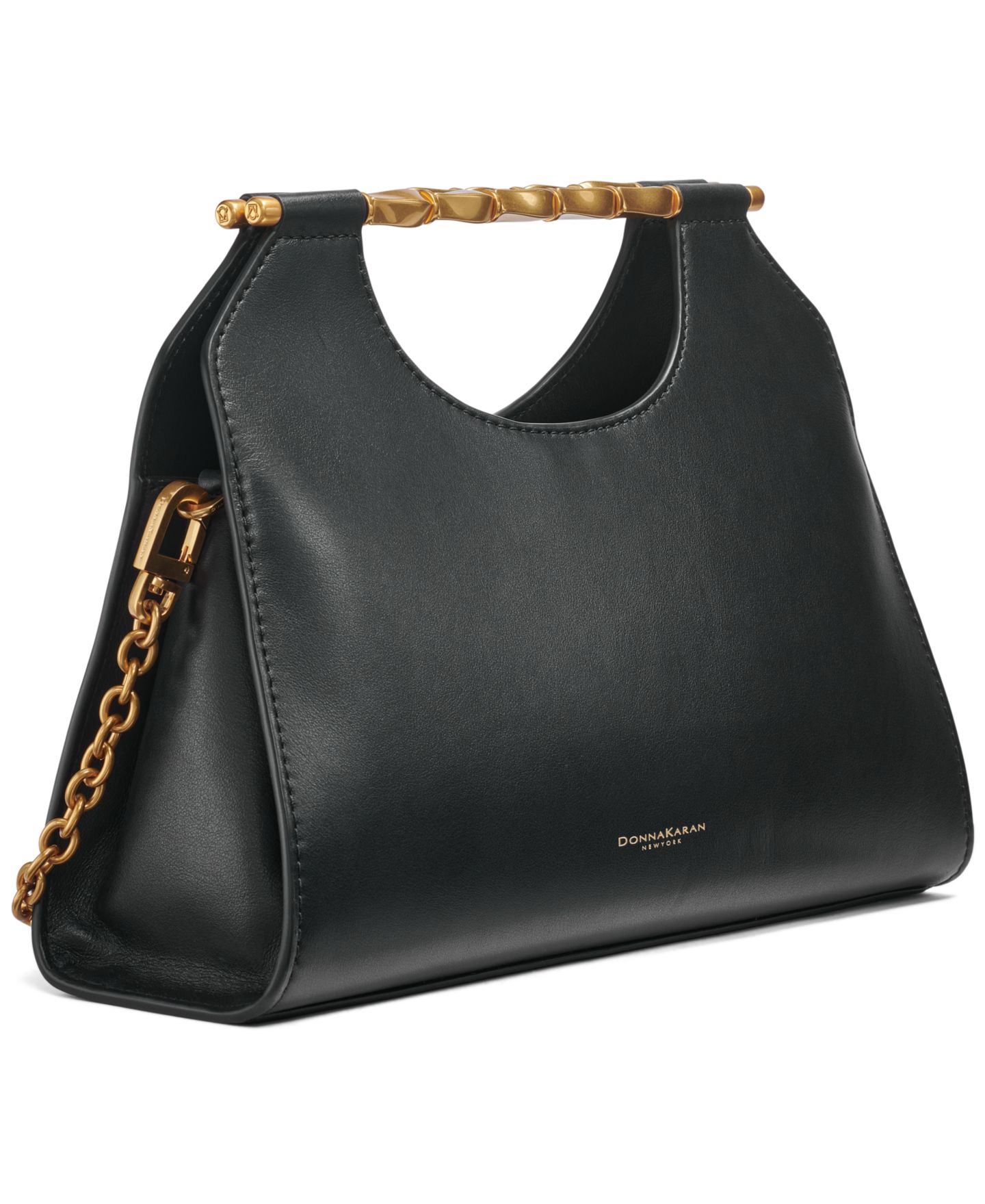 Женский клатч Donna Karan New York Commack Triple Compartment Clutch, цвет: Чёрный / Золотой — фото 5