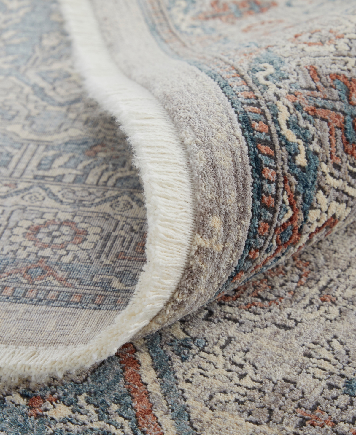 Feizy Marquette 39guf 2'8''x10' Runner Area Rug In Blue,ivory