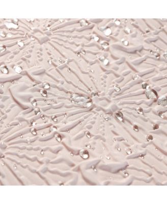 Starburst Water Repellent Crinkle Shower Curtain with Snap-in Liner and Hooks Set, 71"X72"