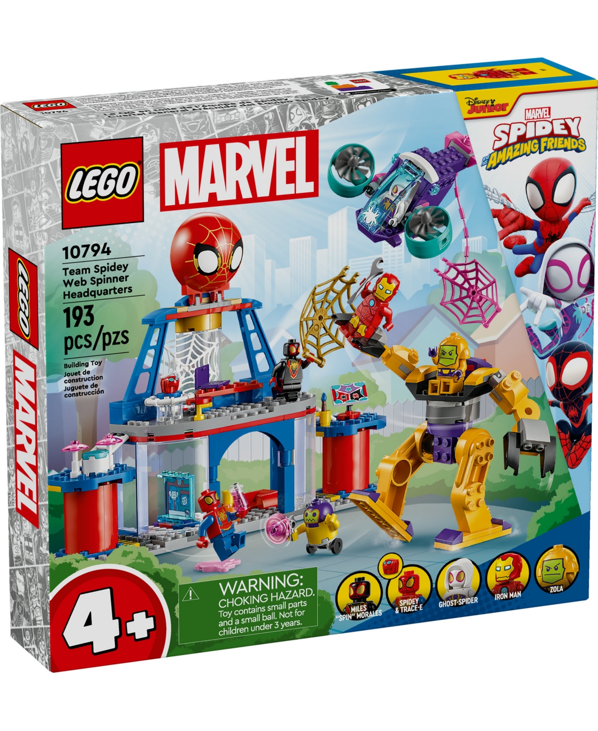 Lego 4+ Team Spidey Web Spinner Headquarters 10794 In Multi Color