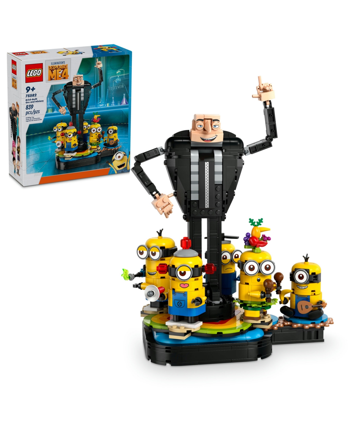 Lego Despicable Me 4 Brick-built Gru And Minions Set 75582 In Multi Color
