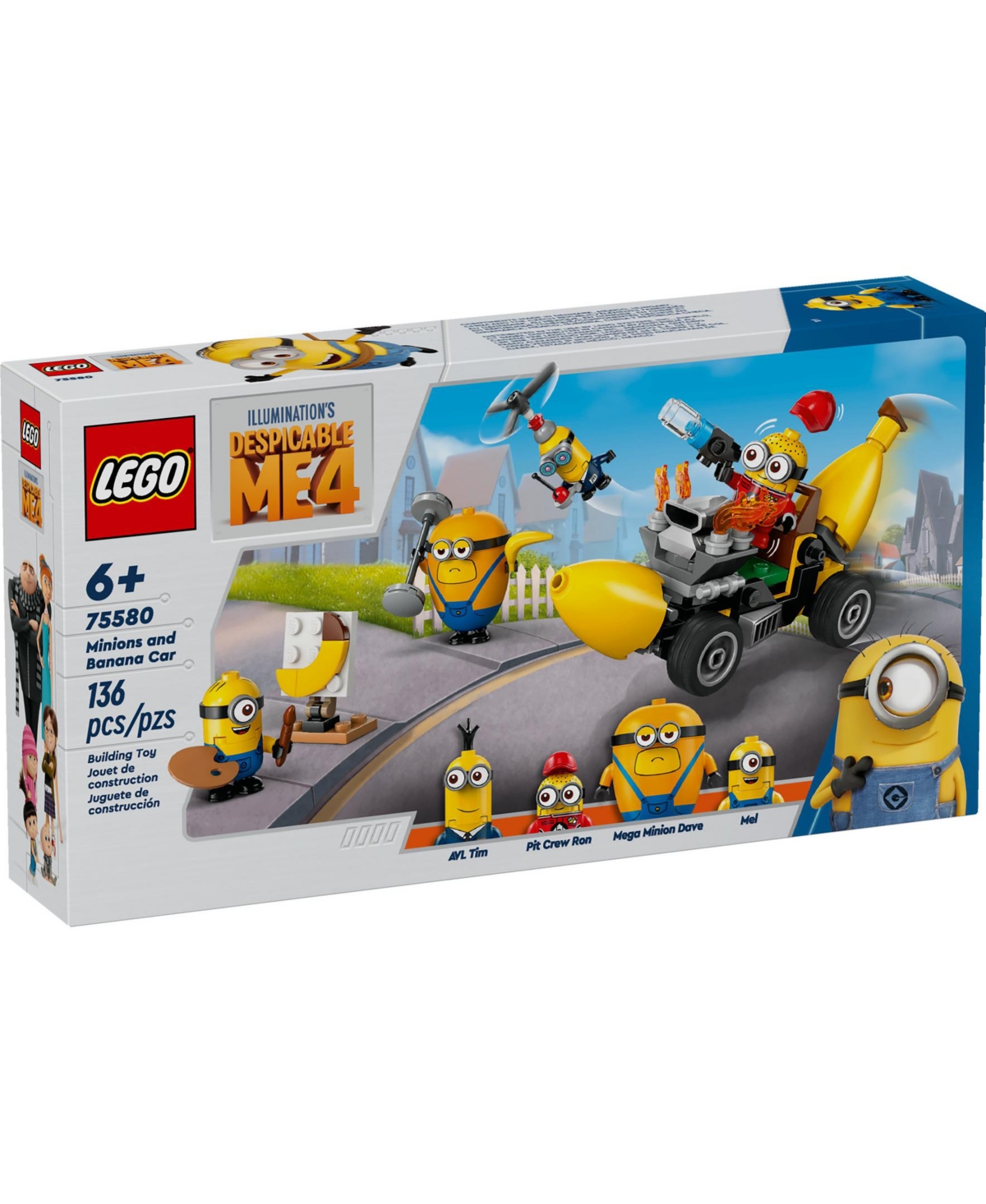 Lego Despicable Me 4 Minions And Banana Car Toy 75580 In Multi Color