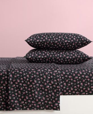 Printed Microfiber 4 Piece Sheet Set, Queen