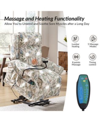 1 piece Polyester Ruprecht Farmhouse Lift Assist Power Recliner chair