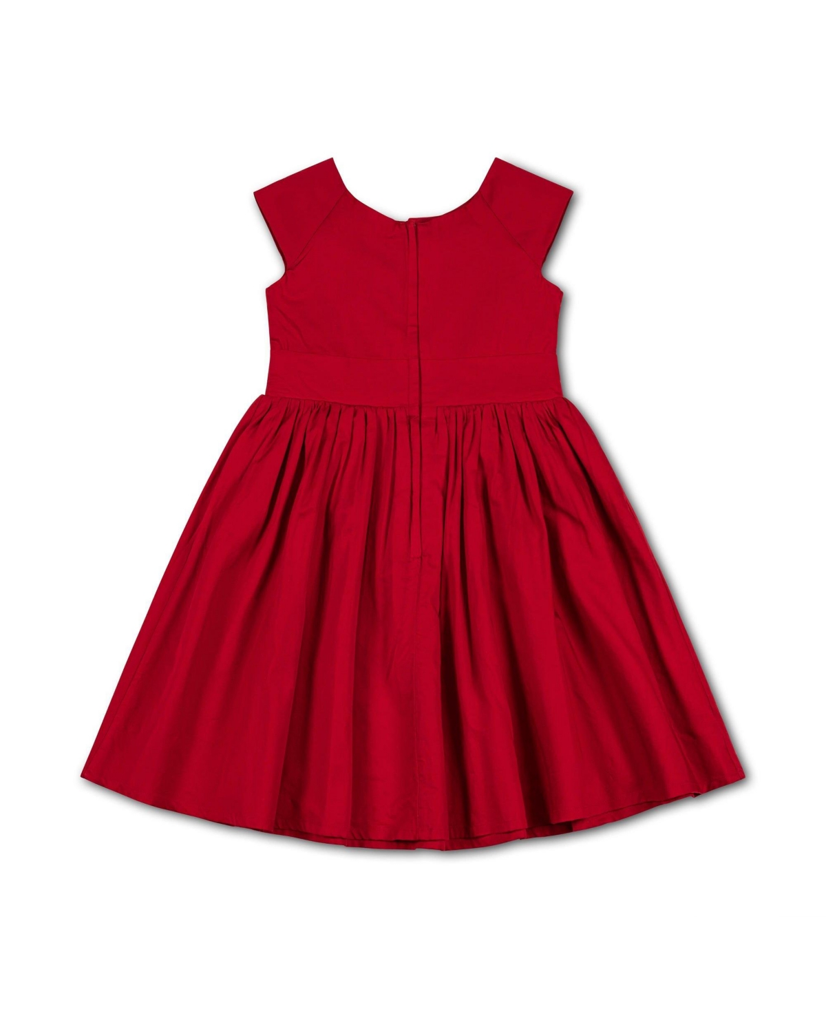 Hope & Henry Big Girls Cap Sleeve Party Dress with Bow Sash