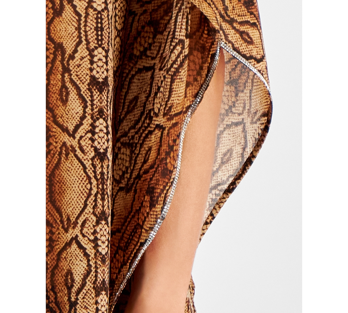 Jm Collection Petite Fancy Python Chiffon Poncho Top, Created for Macy's