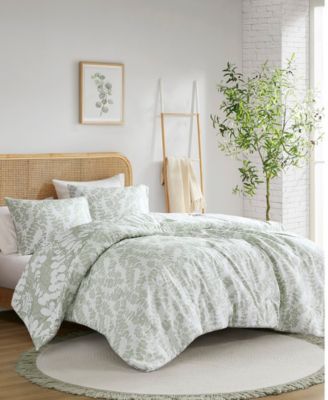 Aria Floral Print Reversible 3-Pc. Comforter Set, Full/Queen