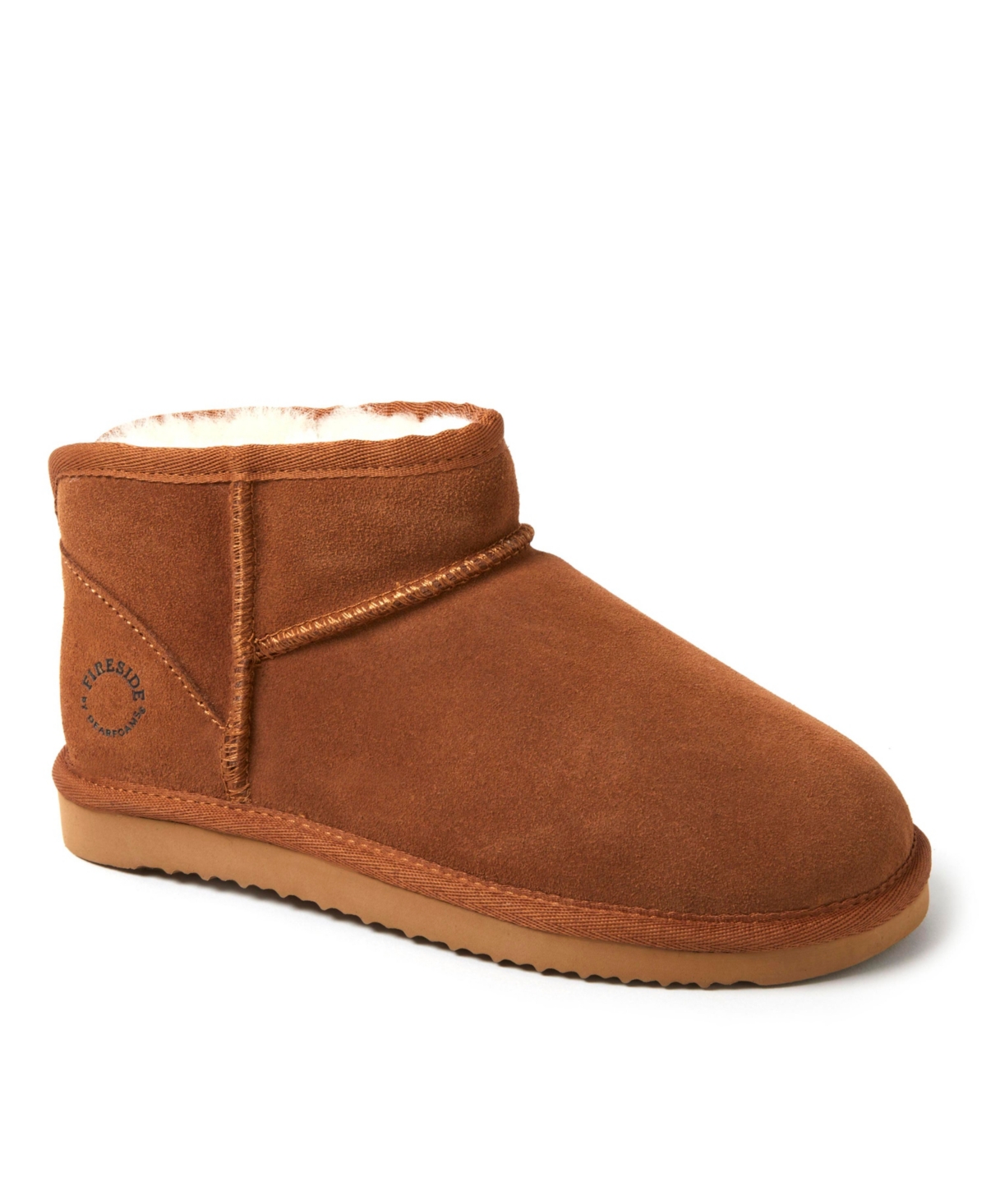 Dearfoams Fireside by Women's Riverland Genuine Shearling Micro Bootie