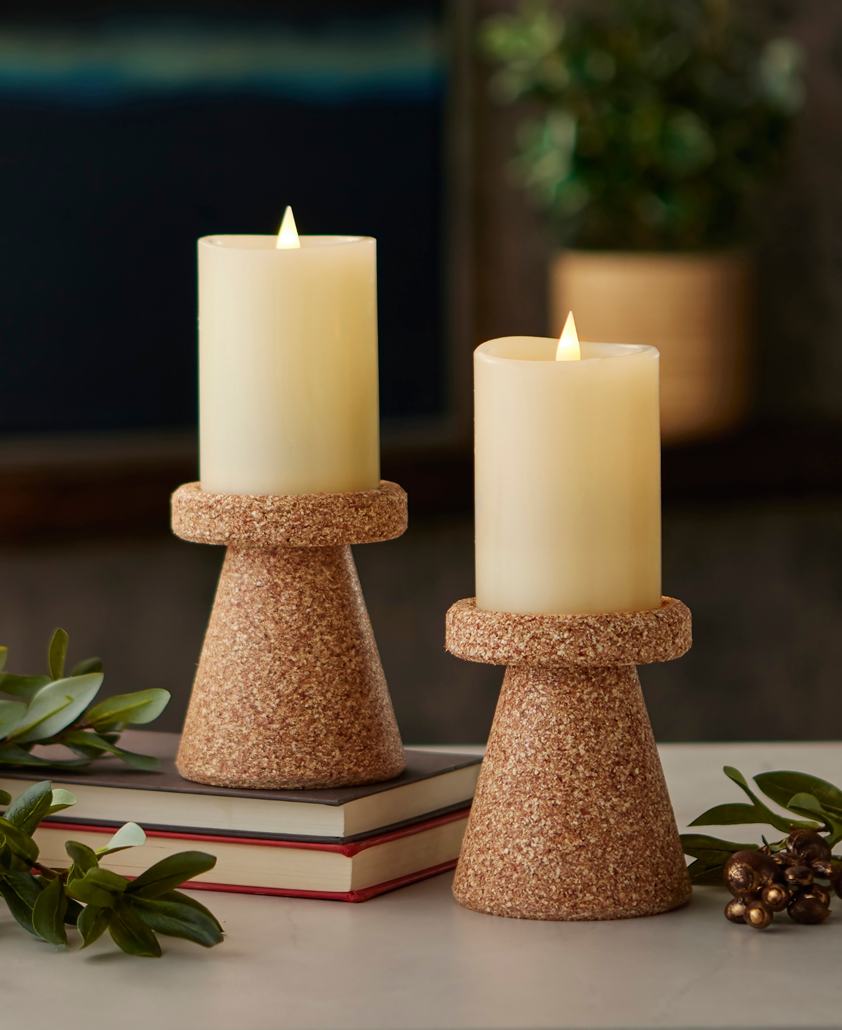 Seasonal Classic Motion Flameless Candle, 3x5 Set of 2