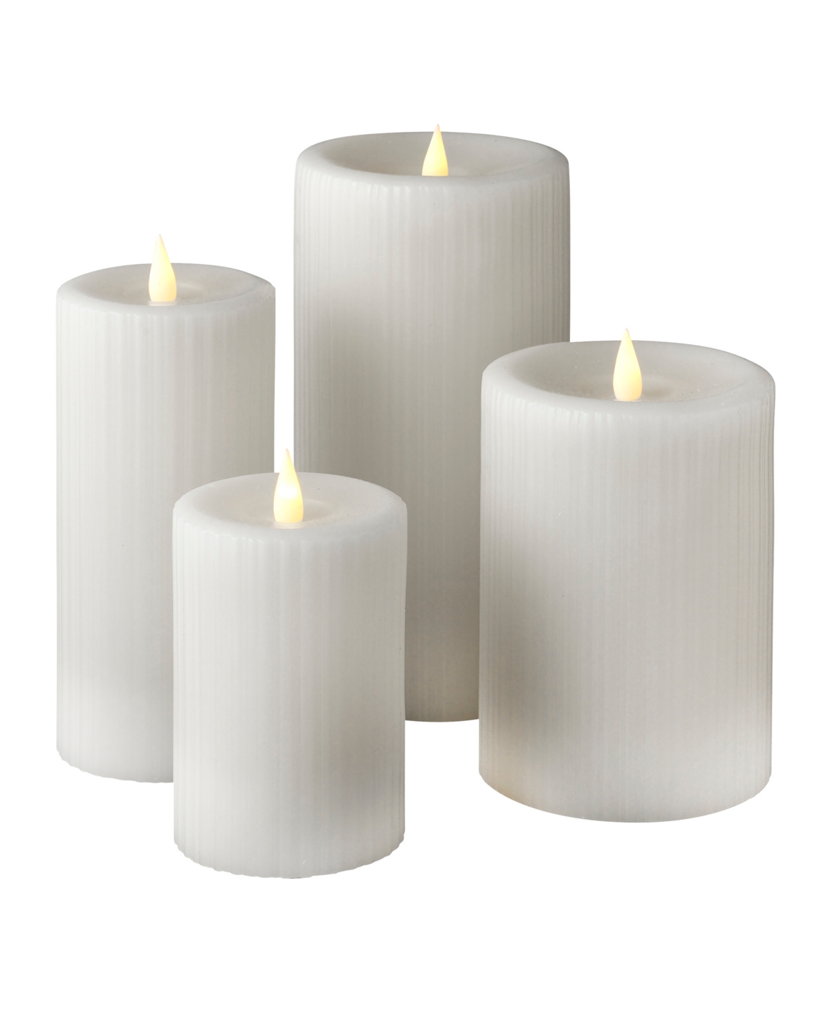 Seasonal Fine Ribbed Motion Flameless Candle, 4x6
