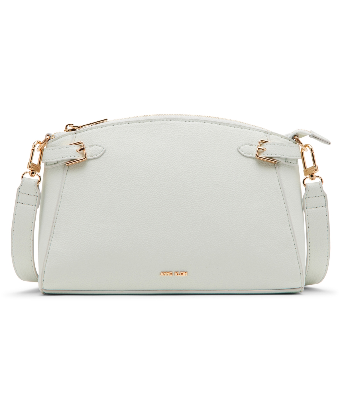 Belted Dome Crossbody Bag - White