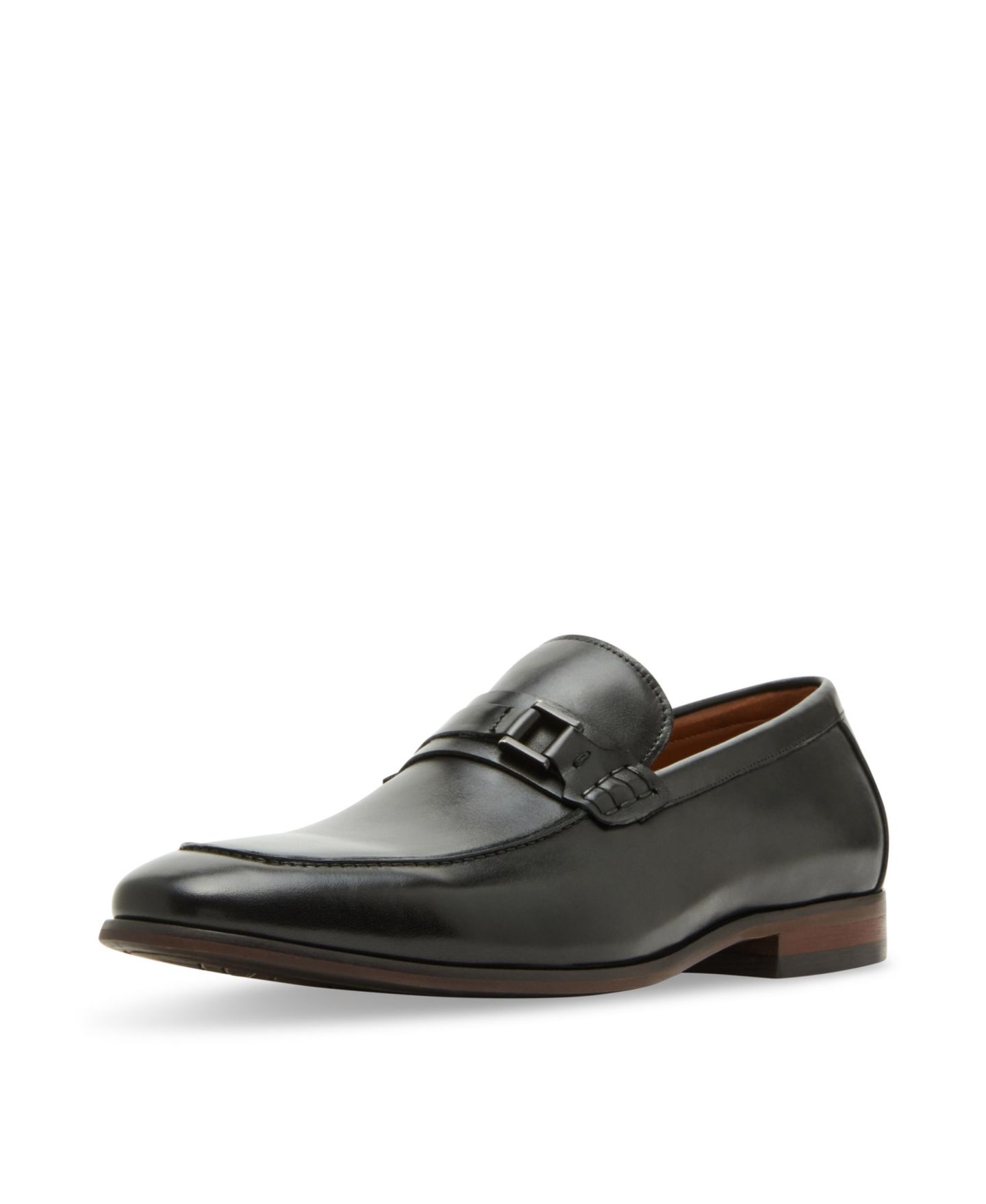 Мужские туфли Steve Madden Adair Slip On Loafer, цвет: Чёрный кожаный — фото 2