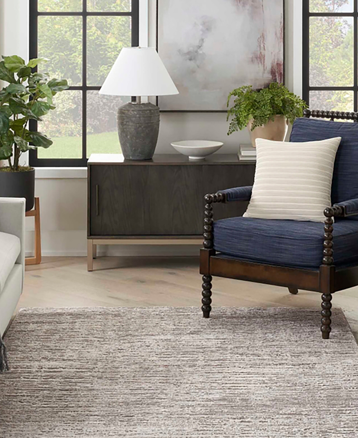 Nourison Home Trends Sut01 6'x9' Area Rug In Ivory,gray