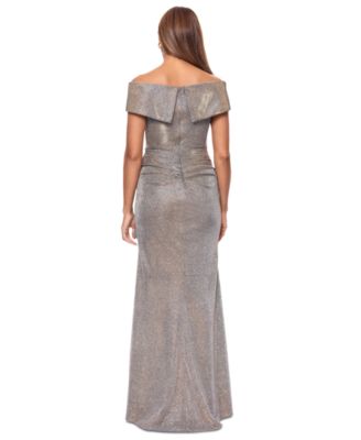 Petite Sweetheart-Neck Off-The-Shoulder Gown