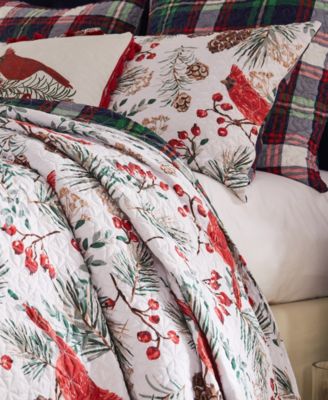 Cardinal Plaid Holiday 3-Pc. Quilt Set, King