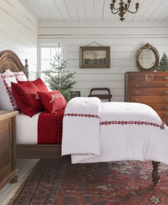 Holly Thistle Embroidered 3-Pc. Comforter Set, King/California King