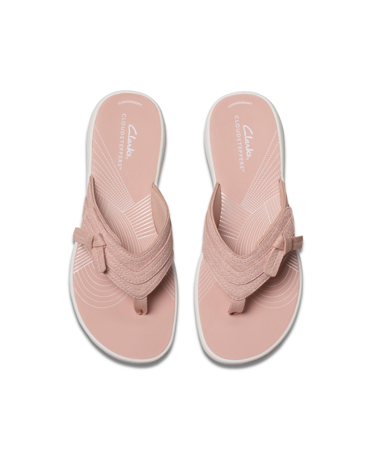 Clarks Women's Cloudsteppers Breeze Dalia Rip Tape Sandals In Blush Interest Synthetic