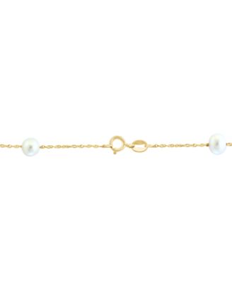 EFFY&reg; Cultured Freshwater Pearl Station 18" Necklace in 14k Gold (5-1/2mm)