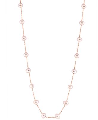 EFFY&reg; Cultured Freshwater Pearl Station 18" Necklace in 14k Gold (5-1/2mm)