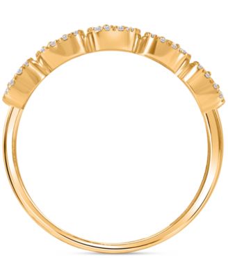 Diamond Halo Cluster Ring (1/4 ct. t.w.) in 10k  Yellow, White or Rose Gold 