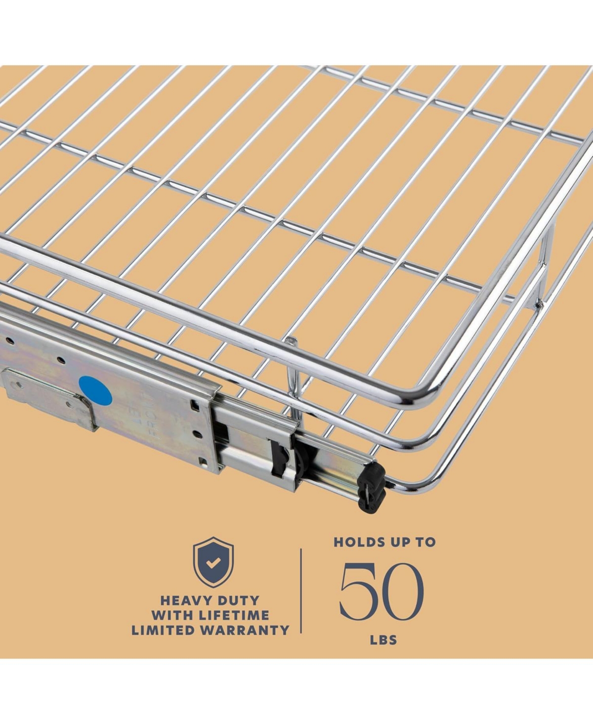 Florida Brands Pull Out Cabinet Organizer withFinish 8 x 21 In - Chrome