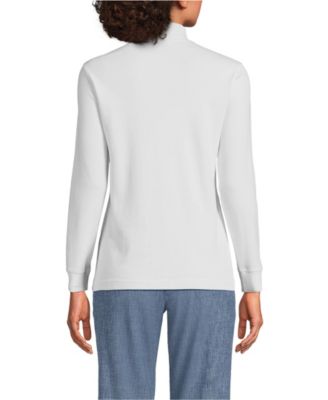 Women's Relaxed Cotton Long Sleeve Mock Turtleneck