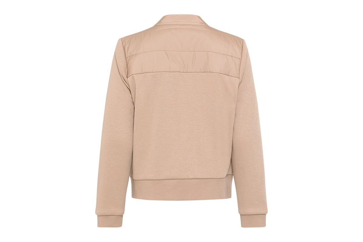 Olsen Mixed Media Zip Front Jacket