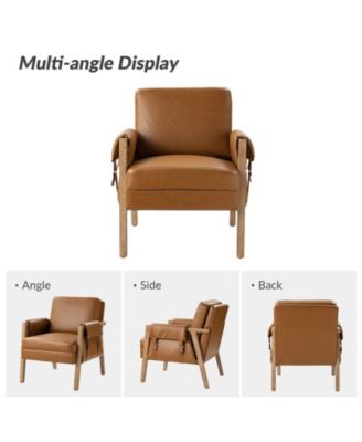 Olivia Farmhouse Armchair with Solid Wood Frame