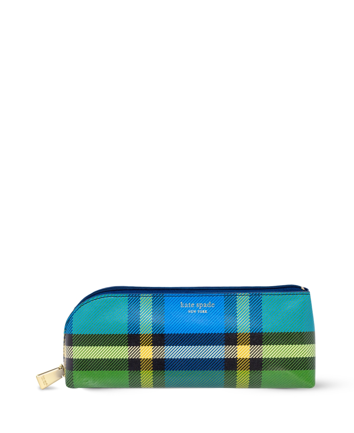 Kate Spade New York Pencil Case In Grand Plaid Duo