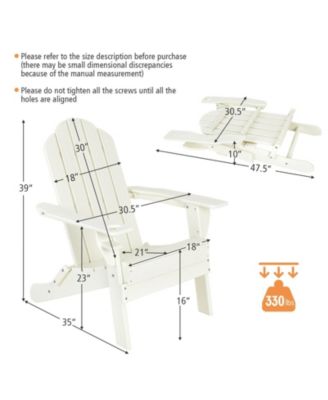 Foldable Weather Resistant Patio Chair with Built-in Cup Holder