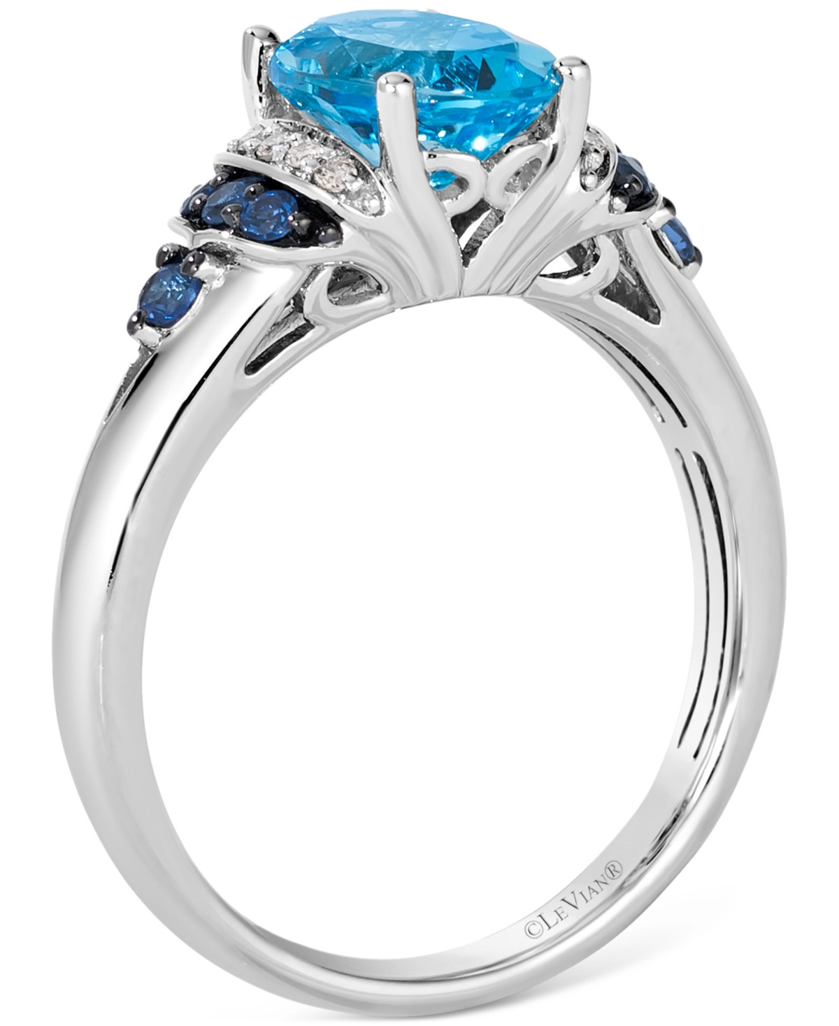 Le Vian Blue Topaz (2 Ct. T.w.), Blueberry Sapphire (1/6 Ct. T.w.) & Nude Diamond (1/20 Ct. T.w.) Statement  In Blue