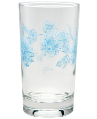 Botanical Floral Juice Glass, Set of 4